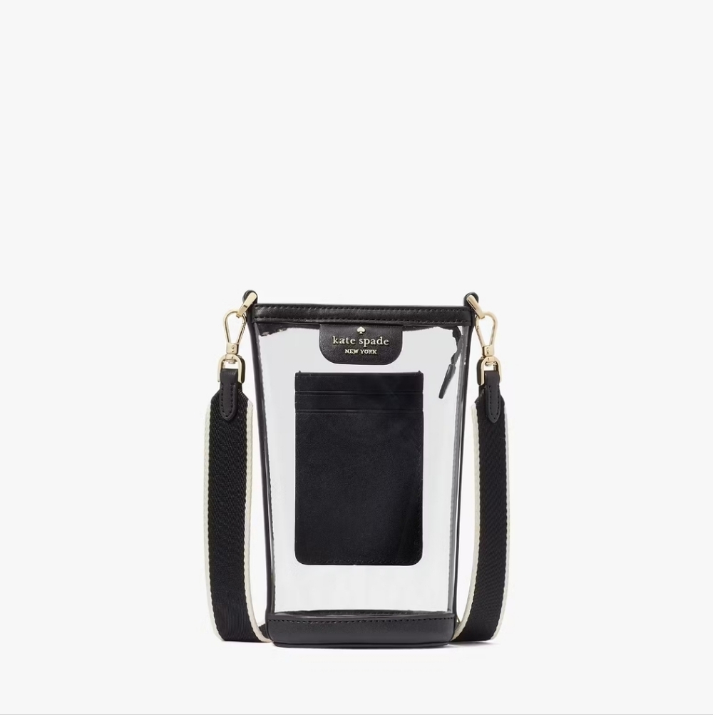 Kate Spade Clare See Through Phone Crossbody, Black